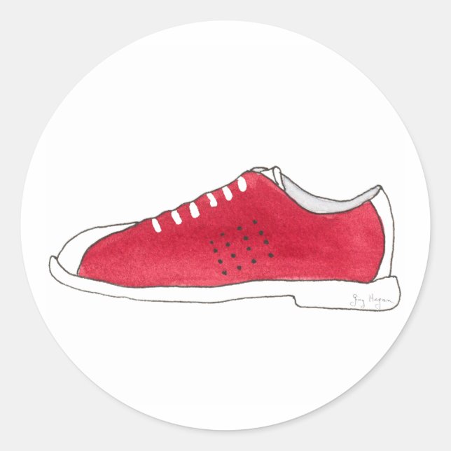 Bowling Shoe Sticker (Front)