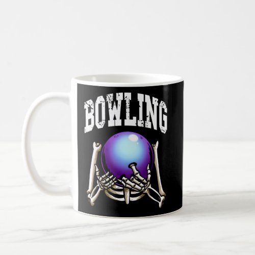Bowling Skeleton Bowler Bowling Ball  Coffee Mug