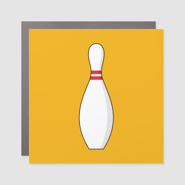 Bowling Skittle Car Magnet (Front)