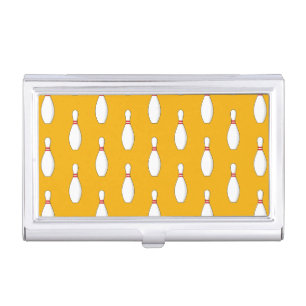 Bowling Skittle Pattern Business Card Case