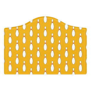Bowling Skittle Pattern Door Sign