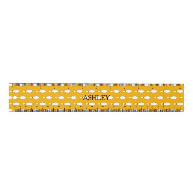 Bowling Skittle Pattern Personalize Ruler (Front)