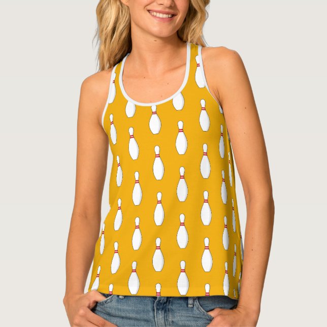Bowling Skittle Pattern Tank Top (Front)