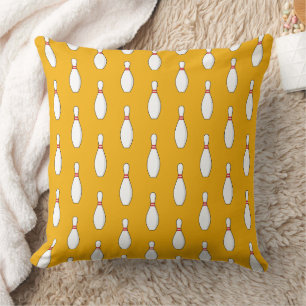 Bowling Skittle Pattern Throw Pillow