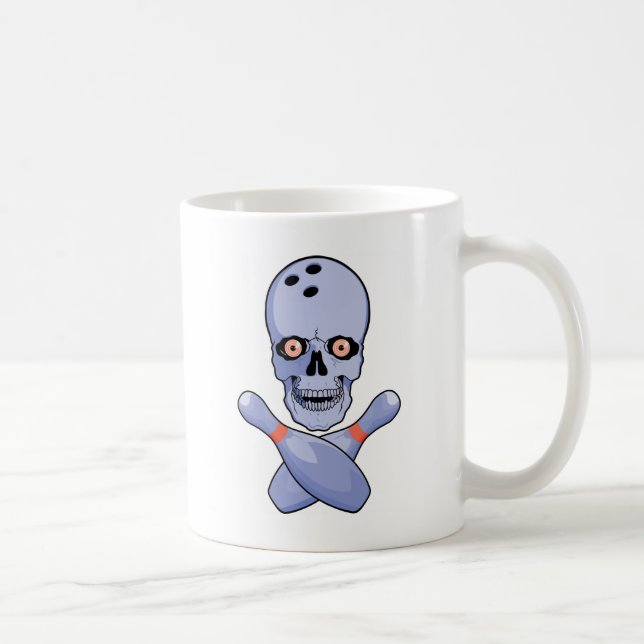Bowling Skull Coffee Mug (Right)