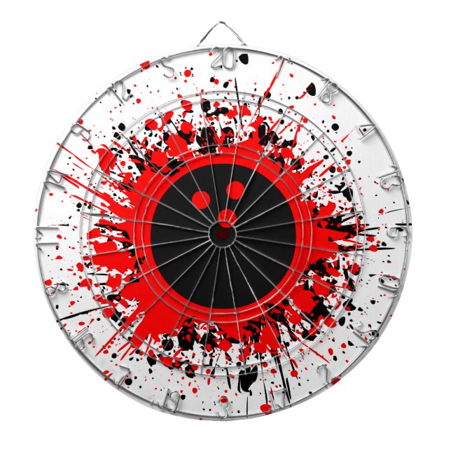 bowling splats dartboard with darts (Front)