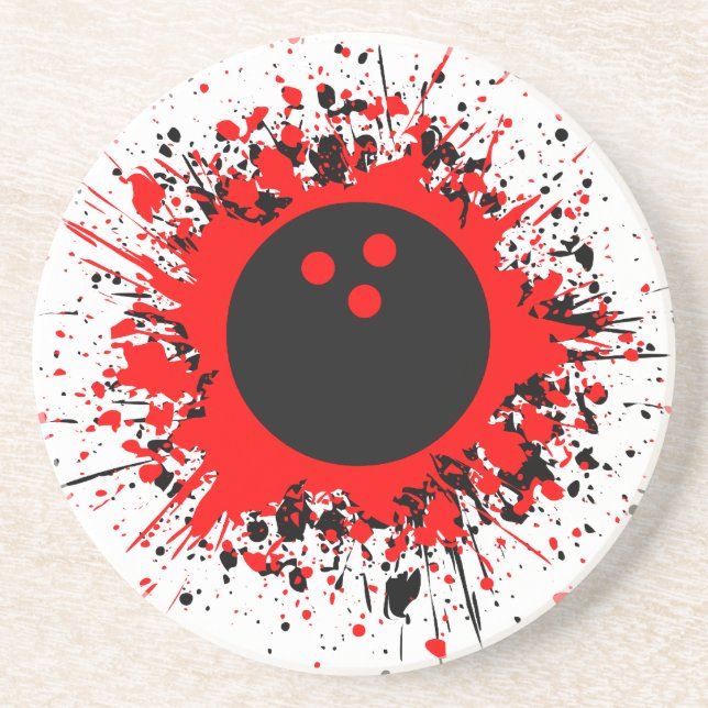 bowling splats drink coaster (Front)