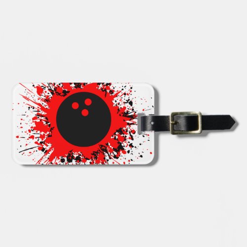 bowling splats luggage tag