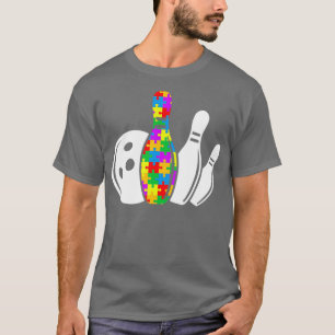Bowling Sport Autism Awareness Puzzle Different Mo T-Shirt