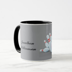 Bowling sport Ball and Pins strike! Mug