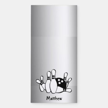 Bowling Sports Magnetic Fridge Notepad by Bebops at Zazzle