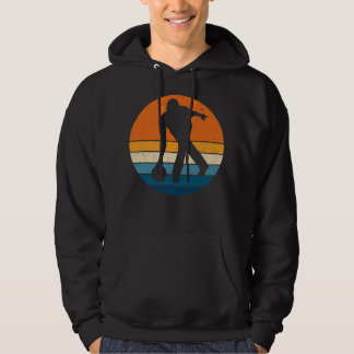 Bowling Sports, Retro Vintage Sunset, Funny Bowler Hoodie