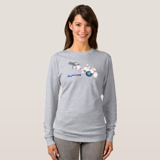Bowling Sports | Women's  Long Sleeve T-Shirt (Front Full)