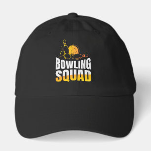 Bowling Squad League Team Graphic Hat