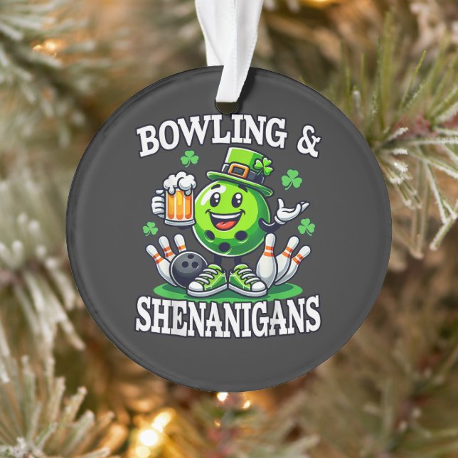 Bowling St Patrick's Day Shenanigans Ornament (Tree)