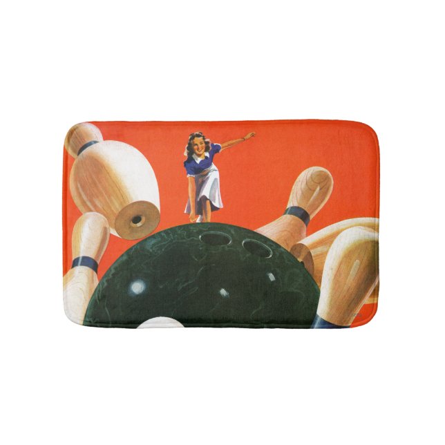 Bowling Strike Bath Mat (Front)