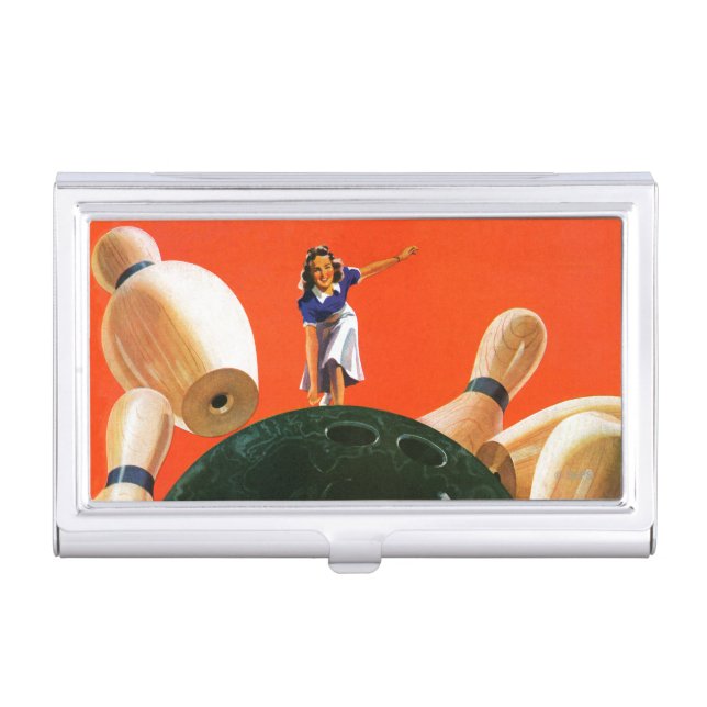 Bowling Strike Business Card Holder (Front)