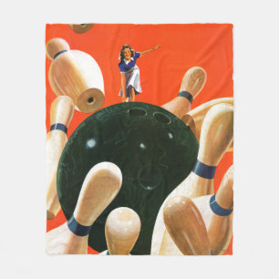 Bowling Strike Fleece Blanket