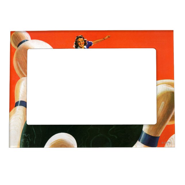 Bowling Strike Magnetic Photo Frame (Front)