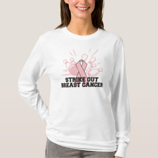 Bowling Strike Out Breast Cancer T-Shirt