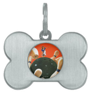 Bowling Strike Pet ID Tag