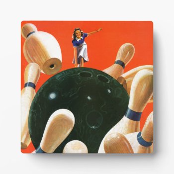 Bowling Strike Plaque by PostSports at Zazzle