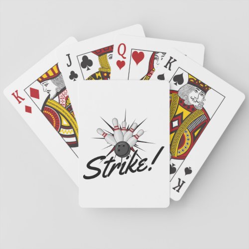bowling strike poker cards