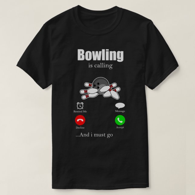Bowling Strike Skittles Pin Bowling Hall Spare 5 T-Shirt (Design Front)