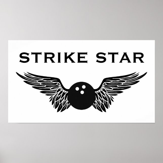 bowling strike star poster (Front)