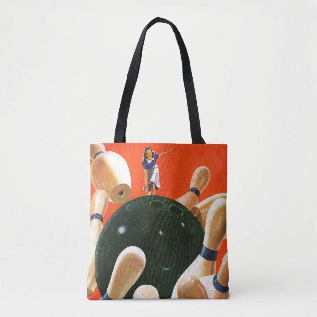 Bowling Strike Tote Bag (Front)