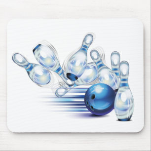 Bowling T-Shirt Trucker Hat Classic Round Sticker Mouse Pad