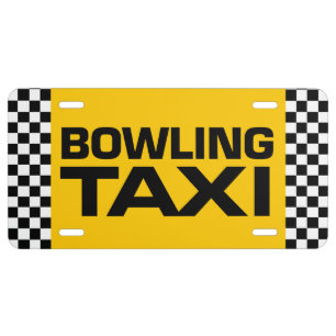 Bowling Taxi License Plate