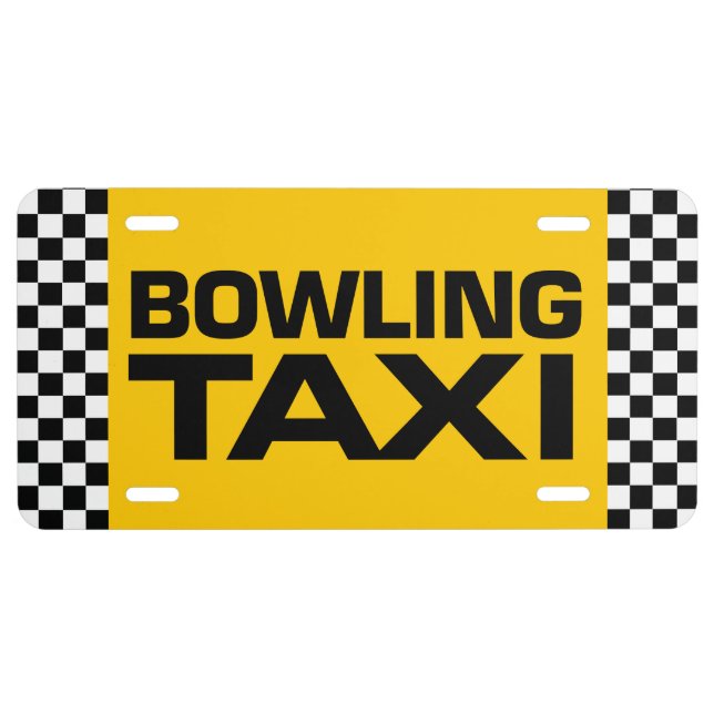 Bowling Taxi License Plate (Front)