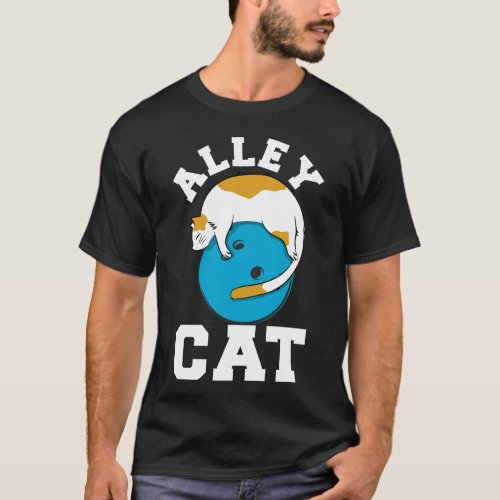 Bowling Team Alley Cat Cat Pun T_Shirt