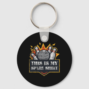 Bowling Team Funny Bowler League Matching Vintage Keychain