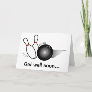 Bowling Team Get Well Soon Card