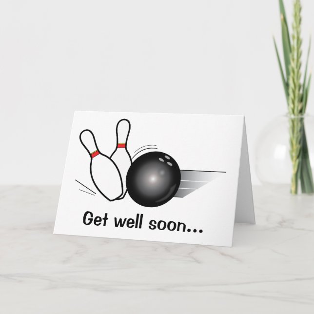 Bowling Team Get Well Soon Card (Front)