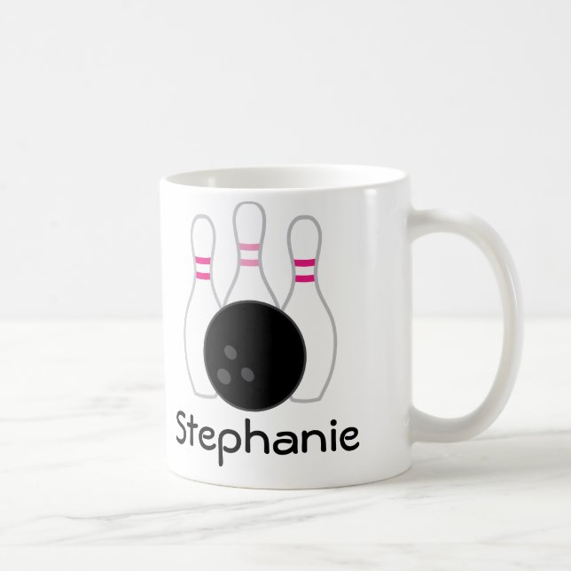Bowling Team Gift Idea Personalized Mug (Right)