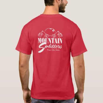 Bowling Team Logo - Mountain Splitters T-shirt by Sandpiper_Designs at Zazzle