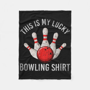 Bowling Team Player This Is My Lucky Bowling Shirt Fleece Blanket