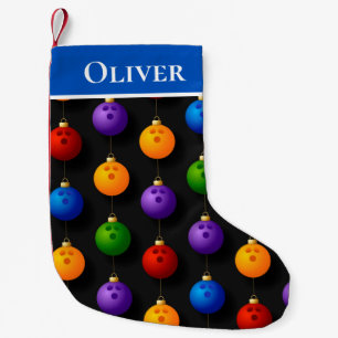 Bowling Tenpin Christmas Holiday Decorations Name Small Christmas Stocking