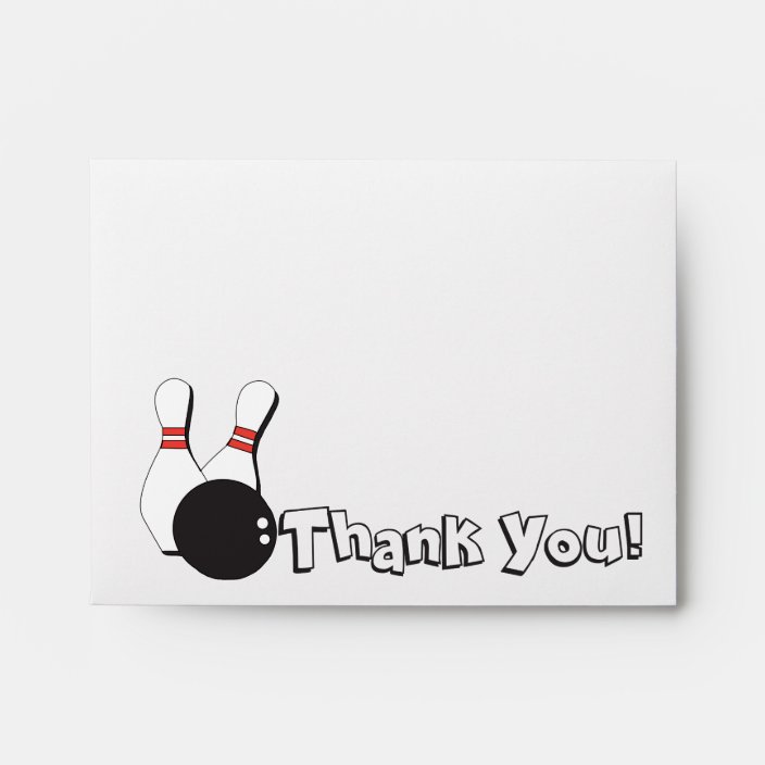 Bowling Thank You Matching Envelope for Everyone!