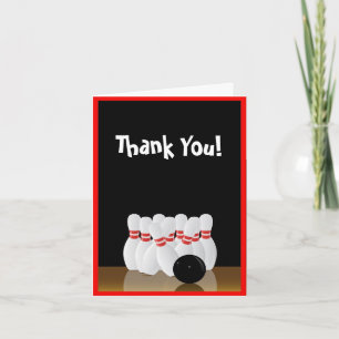 Bowling Thank You Note Card