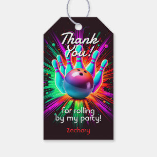 Bowling Thank You Tag, Bowling Party Favor Gift Tags