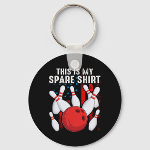 Bowling This Is My Spare Bowler Kids Boys Girl Tod Keychain