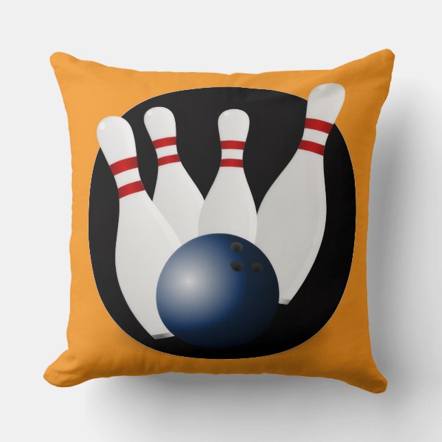 Bowling Throw Pillow (Front)