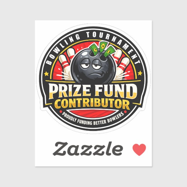 Bowling Tournament Prize Fund Contributor Sticker (Sheet)