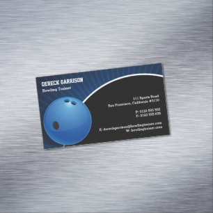 Bowling Trainer Perfect Sport Business Card Magnet