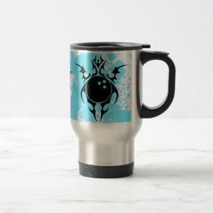 bowling. tribal. travel mug