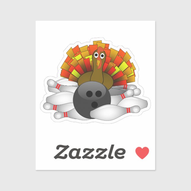 Bowling Turkey Sticker (Sheet)